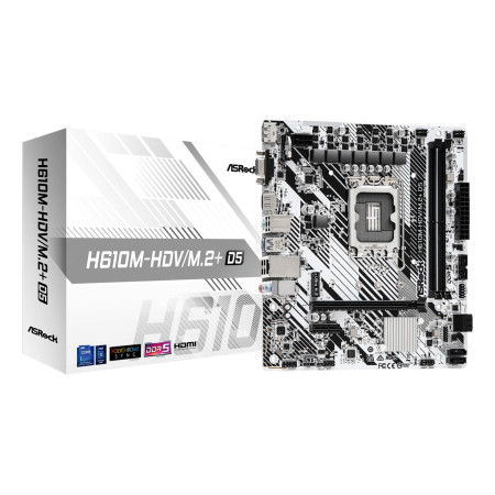 ASRock H610M-HDV/M.2+D5 Micro-ATX pagrindinė plokštė