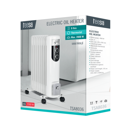 Olejinis radiatorius 2000W (9 elementų)