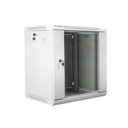 Lanberg 19" 12U 600x450 pilka pakabinama rack spinta V2