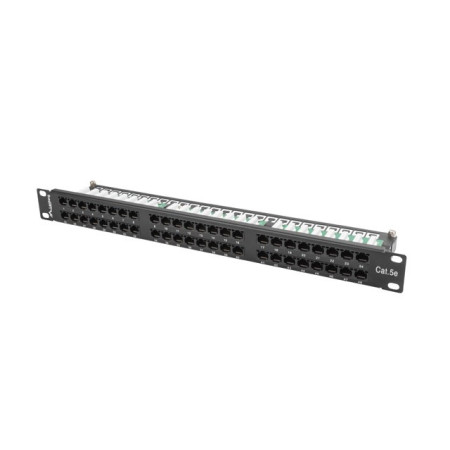 Lanberg 19" 48 Portų 1U Patch Panel Kat.5E UTP Juodas