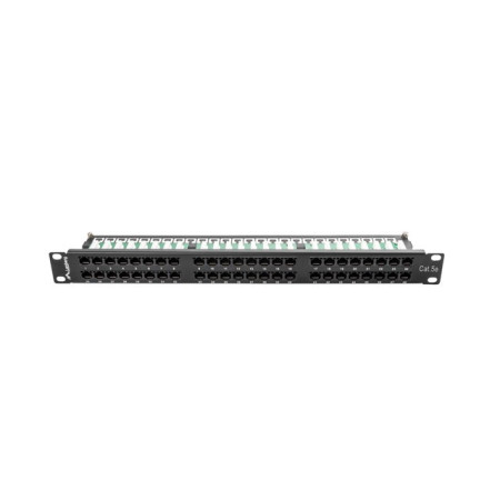 Lanberg 19" 48 Portų 1U Patch Panel Kat.5E UTP Juodas