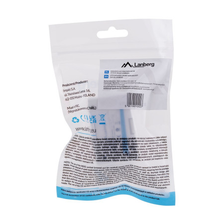 Lanberg kat.5e 1x RJ45 natynkinis lizdas baltas