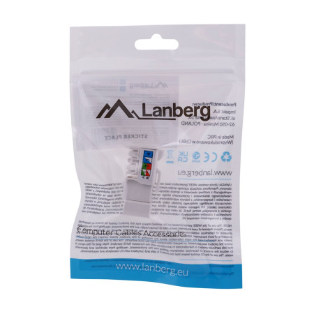 Lanberg RJ45 kat.6 UTP 90° keystone gniazdo