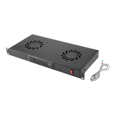 Lanberg 19'' ventiliacijos panelė su 2 ventiliatoriais