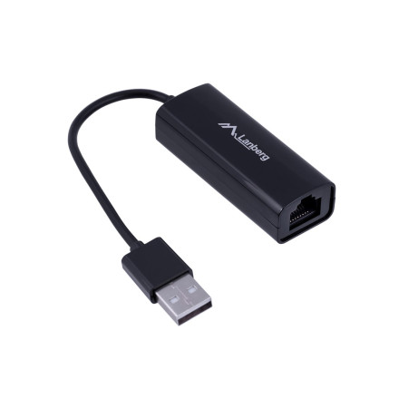 LANBERG USB 2.0 tinklo plokštė 1x RJ45 100Mb