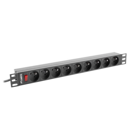 Lanberg 19" 1U 16A 9x PL rack maitinimo juosta