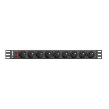 Lanberg 19" 1U 16A 9x PL rack maitinimo juosta