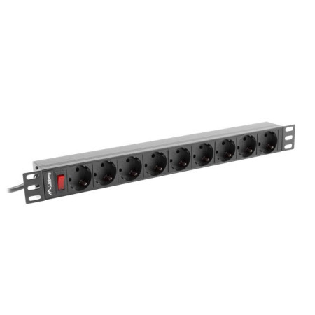 Lanberg 19" 1U 16A 9x Schuko PDU maitinimo juosta