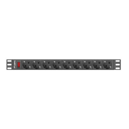 Lanberg 19" 1U 16A 9x Schuko PDU maitinimo juosta