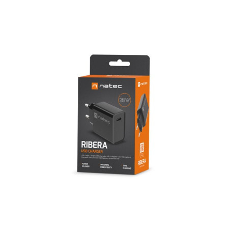 Natec Ribera 20W USB-C Įkroviklis - Juodas