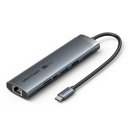 9-in-1 USB-C dokas Vention 0.15m