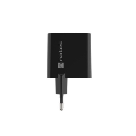 Natec Ribera GaN 65W USB-A USB-C juoda