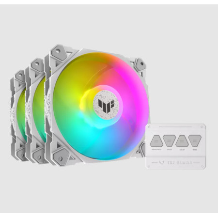 ASUS TUF GAMING TF120 ARGB WHITE EDITION 3in1 kompiuterio korpusui orinis aušintuvas