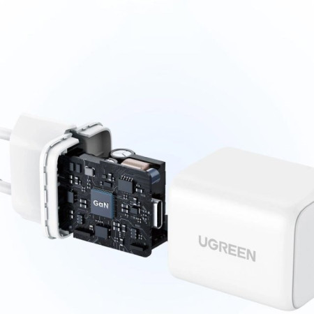 UGREEN Nexode N Series X513 30W GaN USB-C įkroviklis - baltas