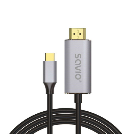 SAVIO CL-171 USB-C į HDMI v2.0b Kabelis, 2m, varis