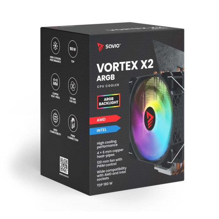 Savio Vortex X2 ARGB aušinimo sistema