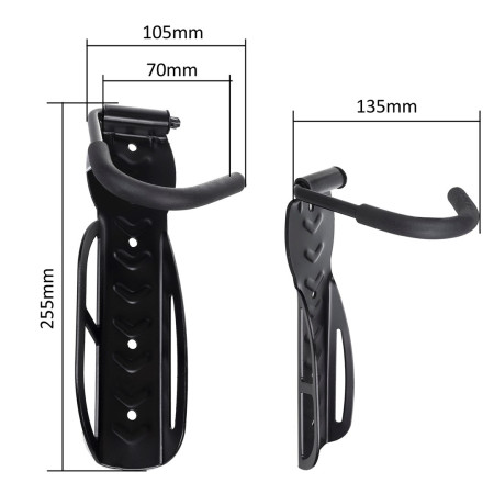 Dviratinis sieninis laikiklis, vertikalus, plieninis, max. apkrova 30 kg