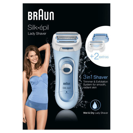 Braun Silk-épil 81653271 moterims skustuvas su 3 galvutėmis