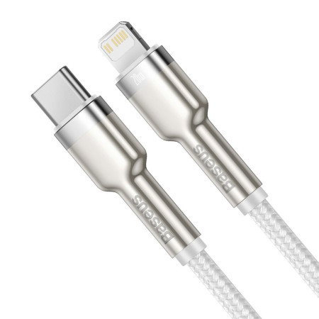 Baseus Lightning - USB-C Cafule, PD, 20W, 1m (baltas)