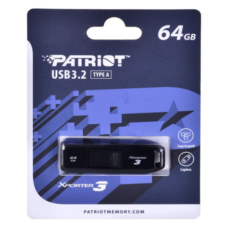 Patriot Xporter 3 64GB USB 3.2 Atmintinė Juoda