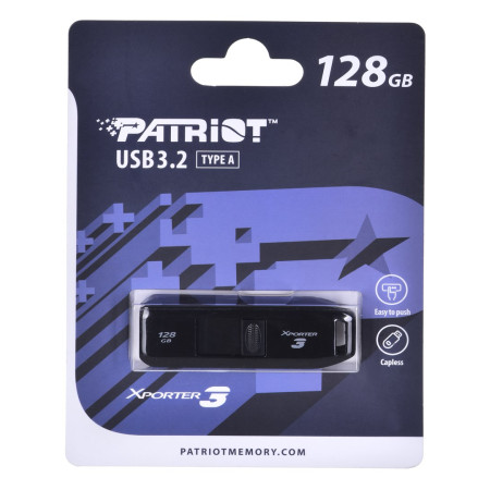 Patriot Xporter 3 128GB USB 3.2 Atmintinė Juoda