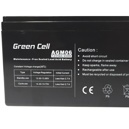 Green Cell 12V 9Ah AGM akumulatorius