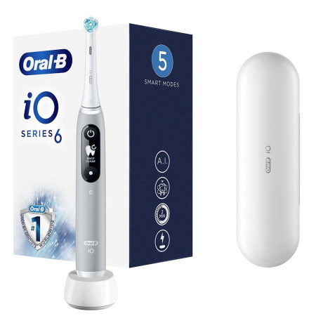 Oral-B iO elektrinis dantų šepetėlis Besisukantis pilkas