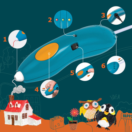 3Doodler Start ECO-11 3D spausdintuvams kompostuojamas plastikas Ruda