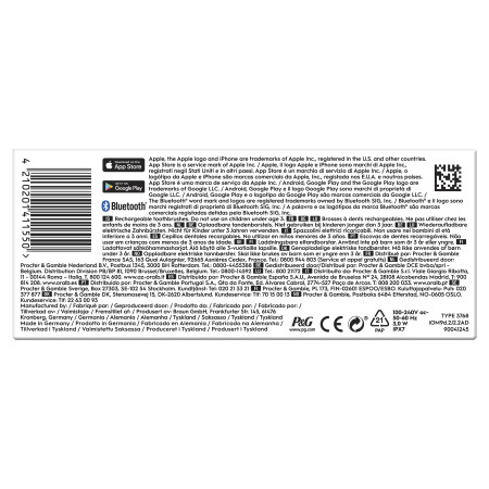 Oral-B iO 80363731 elektrinis dantų šepetėlis Suaugusiems Besisukantis vibruojantis dantų šepetėlis Juodas, Sidabrinis