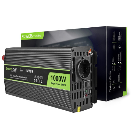 Green Cell 12V 230V Czysta sinusoida 1000W