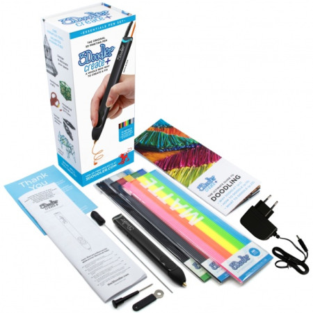 3Doodler ABS filamento rinkinys 75 vnt. - Juoda, Sidabrinė, Balta