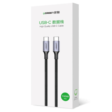 USB-C į USB-C kabelis UGREEN US316, 100W, 3m (juodas)