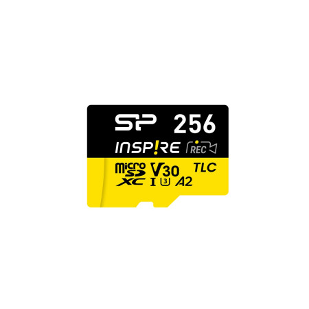 MicroSDXC atminties kortelė Inspire 256GB UHS-I U3 A2 V30 4K TLC