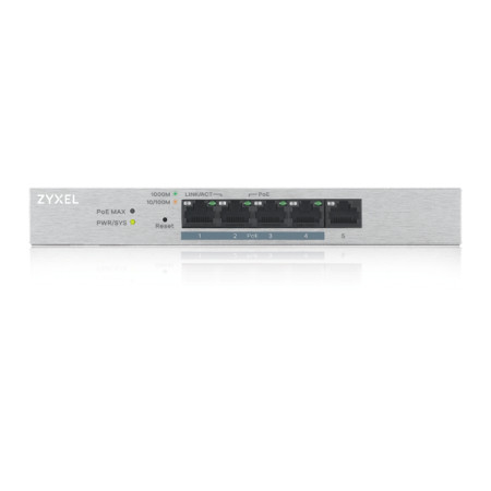 Zyxel GS1200-5HP v2 Valdomas Gigabit Ethernet Maitinimas per Eternetą (PoE) Pilka