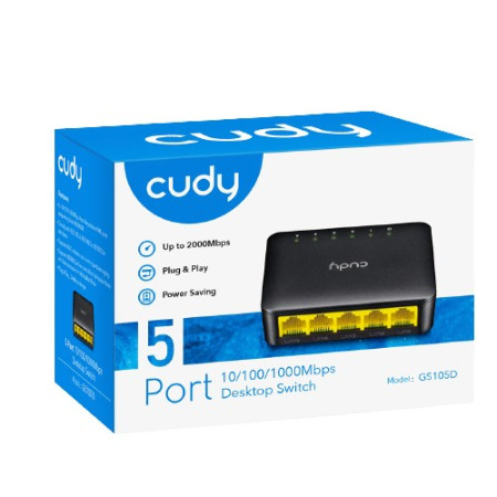 Cudy GS105D 5-Port Gigabit Desktop Jungiklis