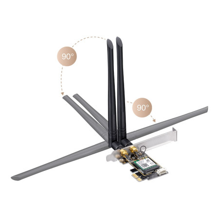 Cudy WE3000 Wi-Fi 6E PCI Express Adapteris