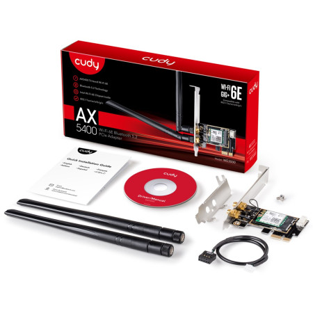 Cudy WE3000 Wi-Fi 6E PCI Express Adapteris