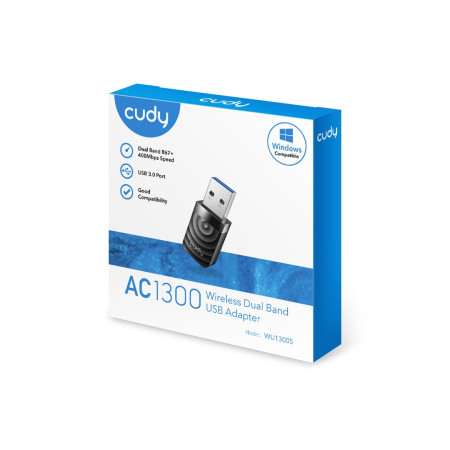 Cudy WU1300S 1300Mbps Wi-Fi USB Adapteris