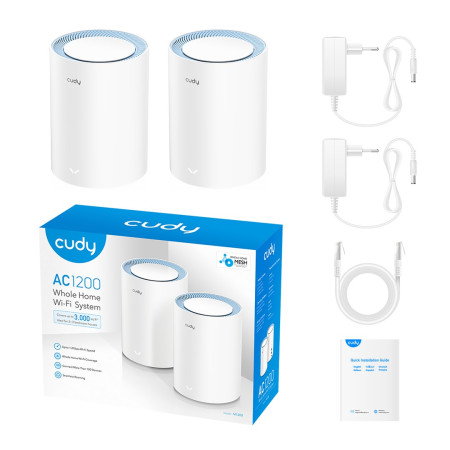 Cudy M1200 2-Pack AC1200 Wi-Fi MESH Sprendimas
