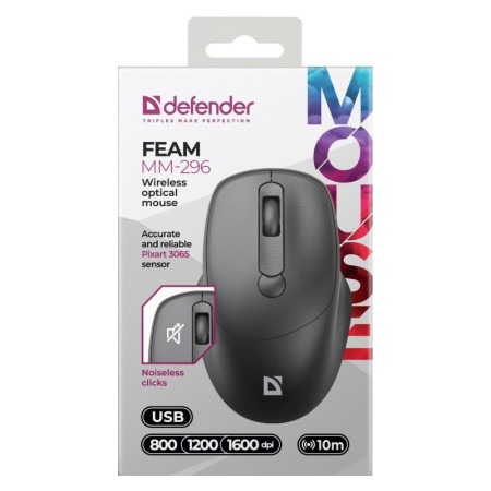 Defender Feam MM-296 juoda