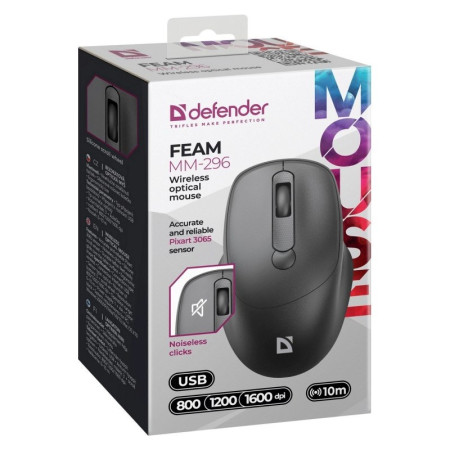 Defender Feam MM-296 juoda