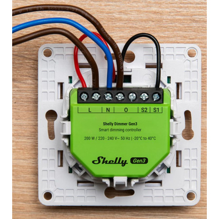Shelly Dimmer Gen3 WiFi šviesos reguliatorius