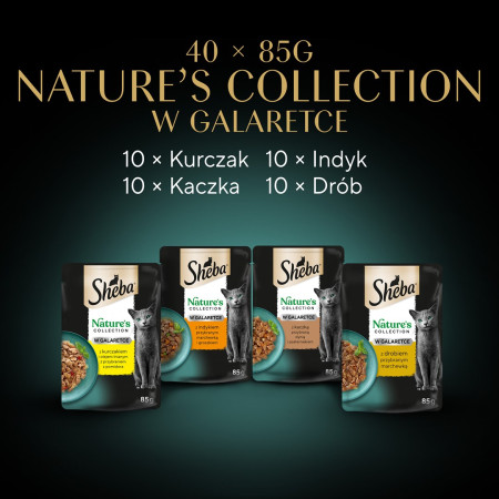 SHEBA Nature's Collection vištienos skoniai želė - Suaugusiems katėms - 40x85g