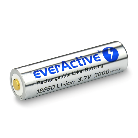 everActive 18650 2600mAh akumulatorius su micro USB