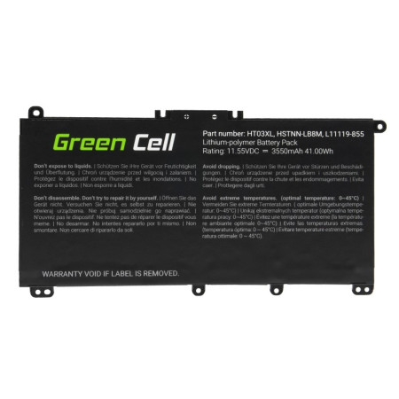 Green Cell HT03XL L11119-855 baterija HP 250 G7 G8 255 G7 G8 240 G7 G8 245 11.55V 3400mAh