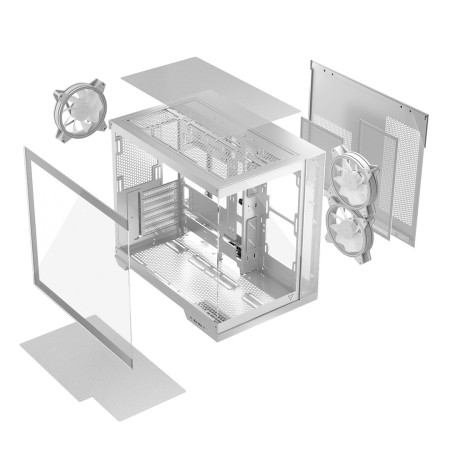 Modecom Volcano Panorama Apex ARGB 3F balta
