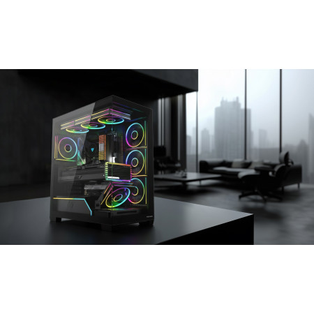 Modecom Volcano Stellar Plus ARGB 5F juoda korpusas