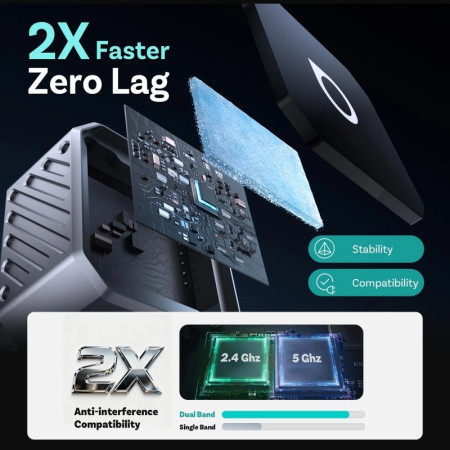 Belaidis CarPlay/Android Auto adapteris Ottocast Mini Cube juodas