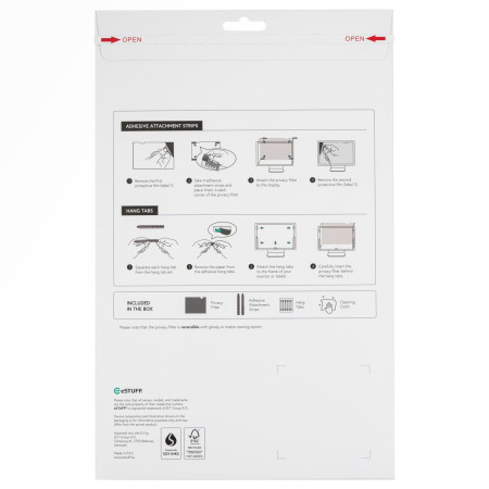 eSTUFF GLBB14301188 ekrano privatumo filtras 35,6 cm (14")