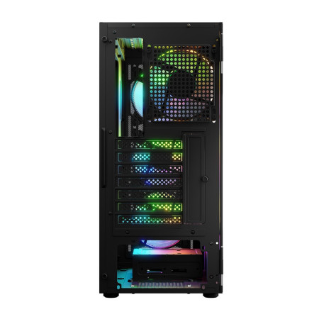 Logic Portos ARGB Midi korpusas juodas